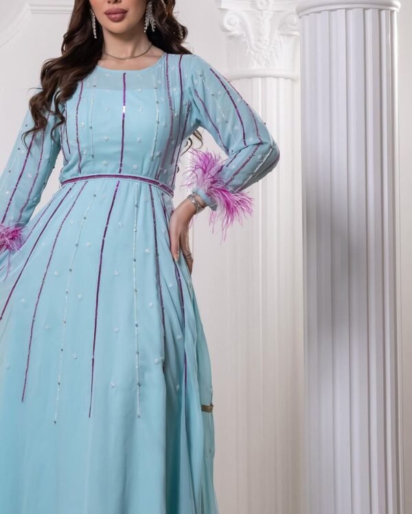 فستان ازرق ناعم - Image 2